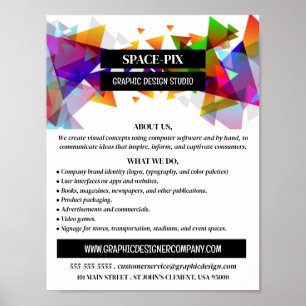 Graphic Triangle Design, Graphic Design Advert Poster
