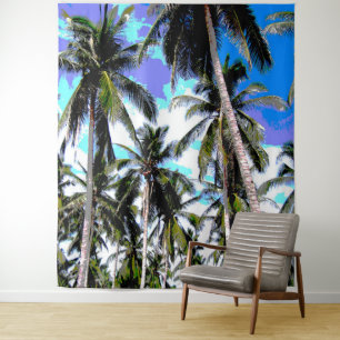 Graphic Tropical Palm Trees Focal Point Tapestry