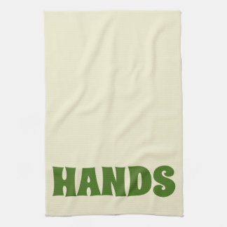 GRAPHIC TYPOGRAPHY HANDS KITCHEN DISH TOWEL
