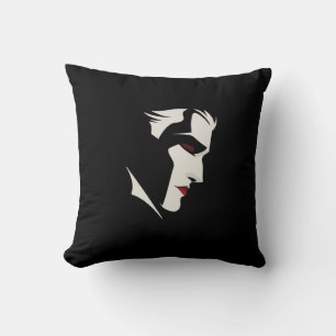 Graphic Vampire illustration Cushion