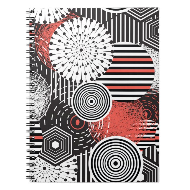 Graphic Vintage Abstract Illustration Elements Notebook (Front)