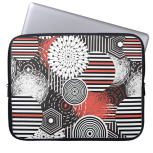 Graphic vintage and illustration with abstract ele laptop sleeve