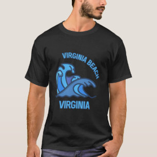 Graphic Virginia Beach Virginia Pocket Wave Souven T-Shirt