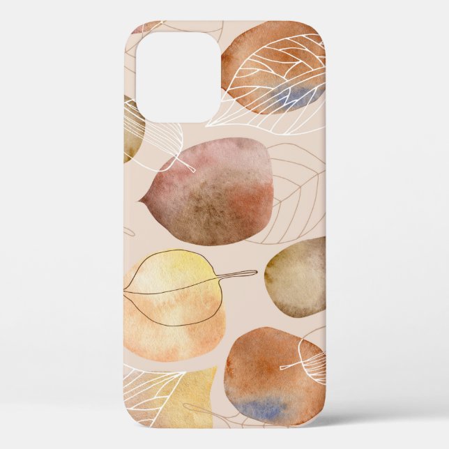 Graphic Watercolor Leaf Autumn Design Case-Mate iPhone Case (Back)