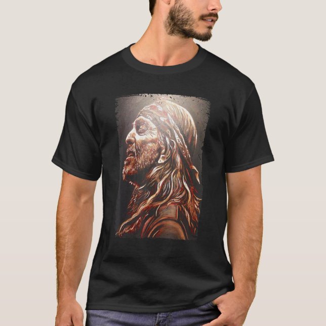 Graphic Willie Picture Illustration Beautiful Vint T-Shirt (Front)