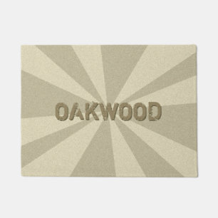 Graphical Rays Customisable any Colour any Name Doormat