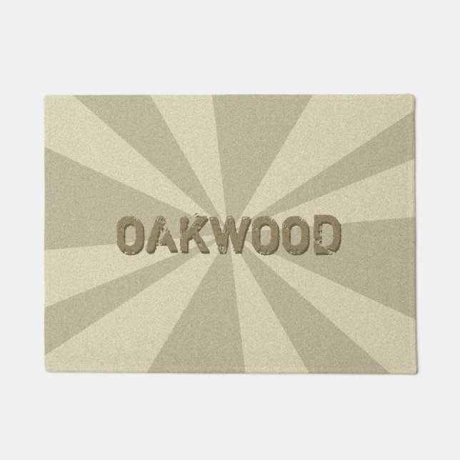 Graphical Rays Customisable any Colour any Name Doormat (Front)