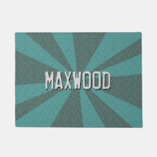 Graphical Rays Customisable any Colour any Name Doormat