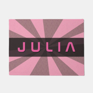 Graphical Rays Customisable any Colour any Name Doormat