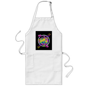 GRAPHICS 80S RETRO STYLE LONG APRON