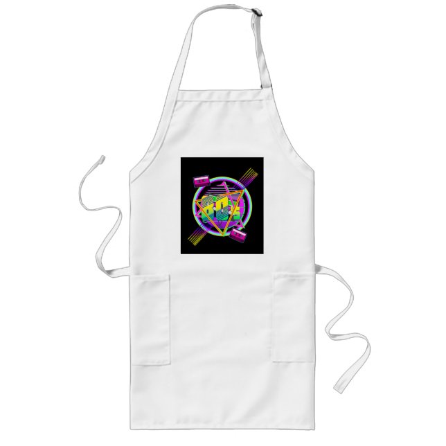 GRAPHICS 80S RETRO STYLE LONG APRON (Front)