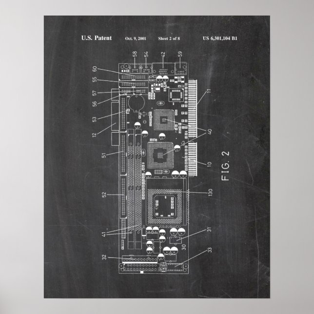 Graphics Card Patent Poster (Front)