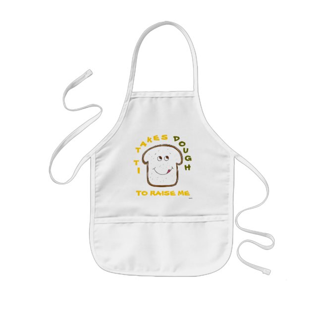 Graphics "It takes Dough" Yellow Baking Kids Apron (Front)
