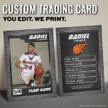 Graphite Basketball Trading Card, B-Baller Gifts Calling Card<br><div class="desc">Basketball Trading Card <<>> This is the perfect gift to celebrate the achievements of a basketball player, a personalised collection card for a passionate basketball fan, or gift these cards to each team player and coach to be forever cherished as a memory. This unique sports trading card design is loved...</div>