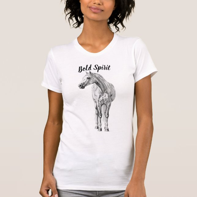 Graphite Horse Sketch T-Shirt (Front)
