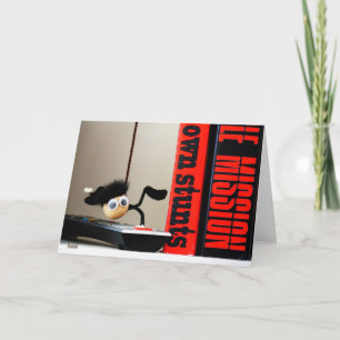 Grappical close up of "Mission Impossible" Fubby Thank You Card