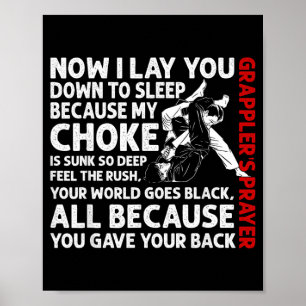 Grappling MMA Jiu Jitsu BJJ Brazilian Jujitsu Poster