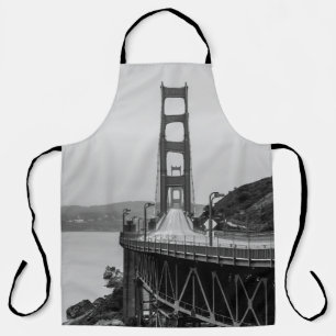 GRASCALE PHOTOGRAPHY OF CABLE BRIDGE APRON