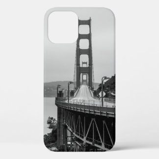 GRASCALE PHOTOGRAPHY OF CABLE BRIDGE iPhone 12 CASE