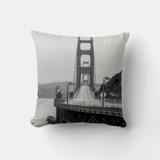 GRASCALE PHOTOGRAPHY OF CABLE BRIDGE CUSHION