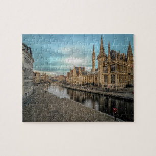 Graslei Belgium City Landmark Jigsaw Puzzle