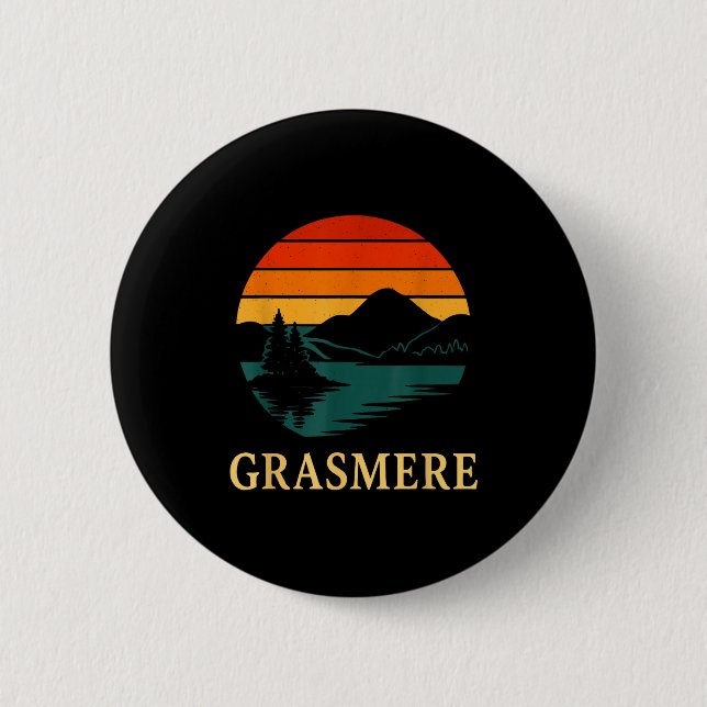 Grasmere Lake District  6 Cm Round Badge (Front)