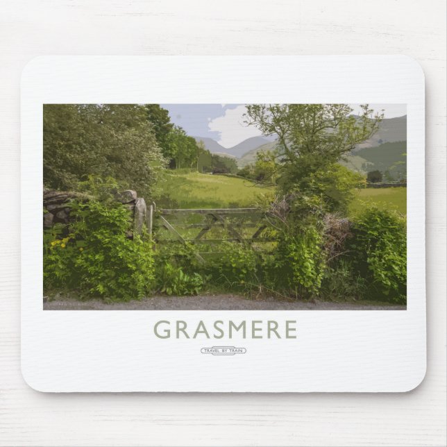 Grasmere Railway Poster Mouse Pad (Front)