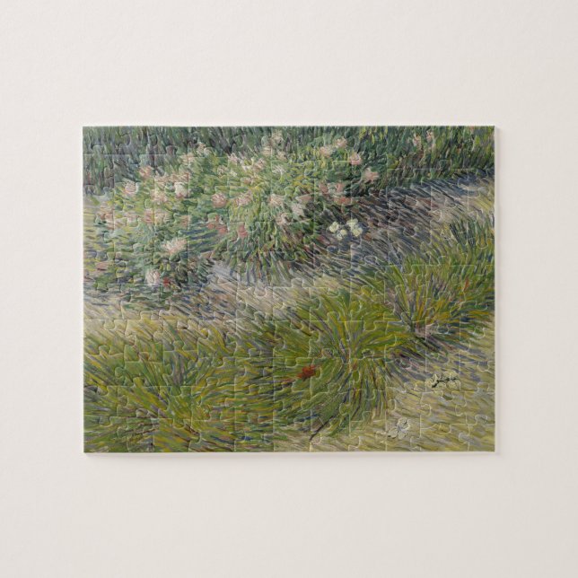 Grass and Butterflies by Vincent van Gogh Jigsaw Puzzle (Horizontal)