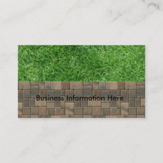grass and pavers business card