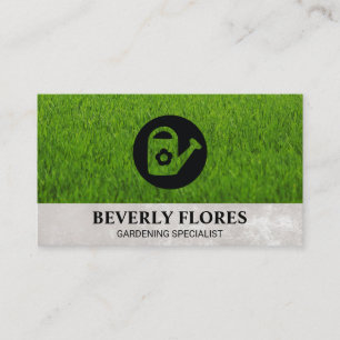 Grass Background Water Can Business Card