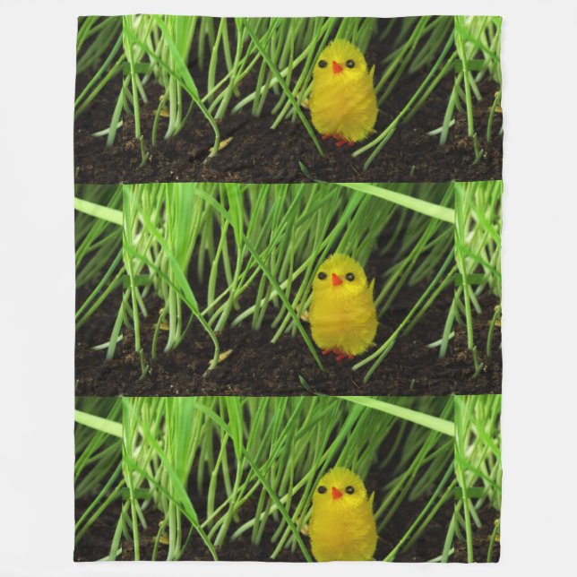 grass chick fleece blanket throw (Front)