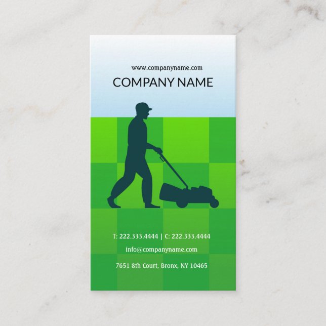 Grass cutter, householder,  Lawn care Card (Front)