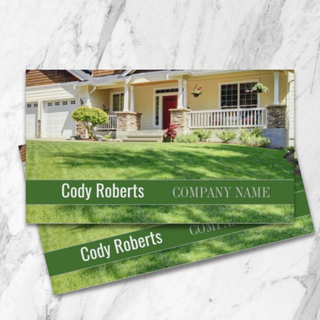 Grass cutting mowing lawn landscaper landscaping  business card (Grass cutting mowing lawn landscaper landscaping business card)