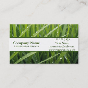 Grass Garden Lawn Care and Landscape Business Card