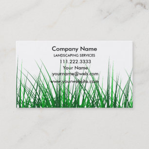 Grass Garden Lawn Care and Landscape Business Card