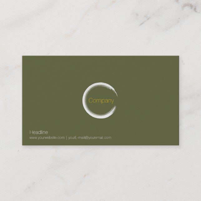 Grass Green Business Card (Front)