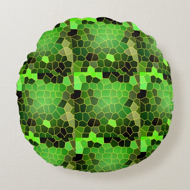 Grass Green Round Cushion (Front)