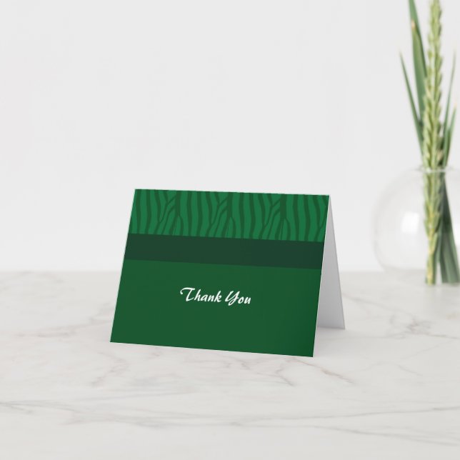 Grass Green Thank You Card (Front)