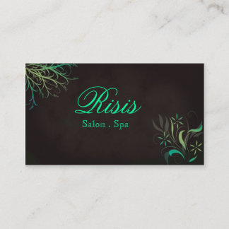 Grass Green Yellowish Card Salon Spa Business Card