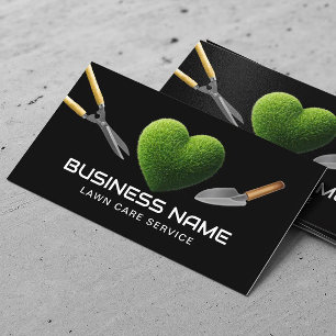 Grass Heart Professional Lawn Care & Landscaping Business Card