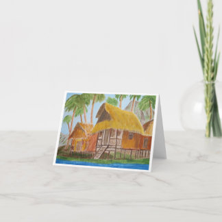 Grass Huts Card