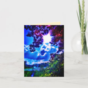 GRASS LAKE SUN VERT GREETING CARD