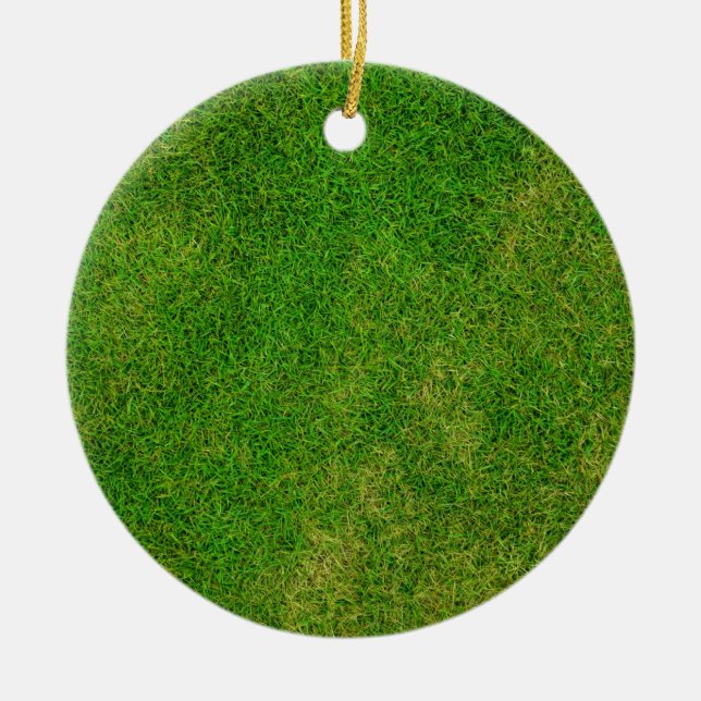 Grass Lawn Ceramic Ornament (Front)