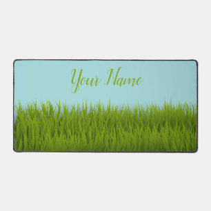 Grass Meadow Field Verdant Lawn Desk Mat