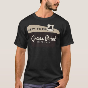 Grass Point State Park New York Welcome Sign T-Shirt
