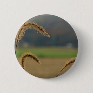 Grass Seed Stalks 6 Cm Round Badge