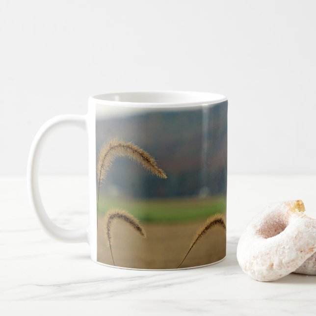 Grass Seed Stalks Coffee Mug (With Donut)
