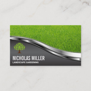 Grass Tree Logo Business Card