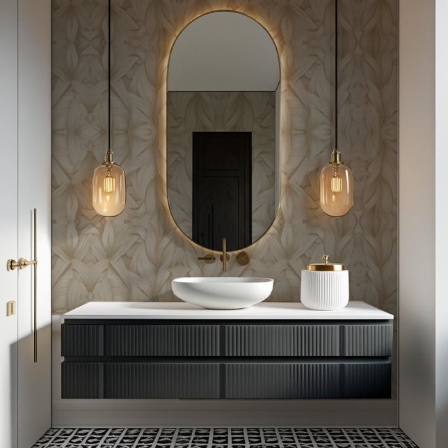 Grasscloth, Raffia & Paper-Weave Look in Warm Neut Wallpaper (Creator Uploaded)