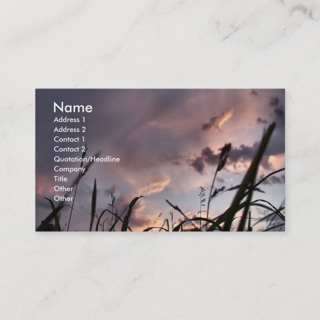Grasses Business Card (Front)